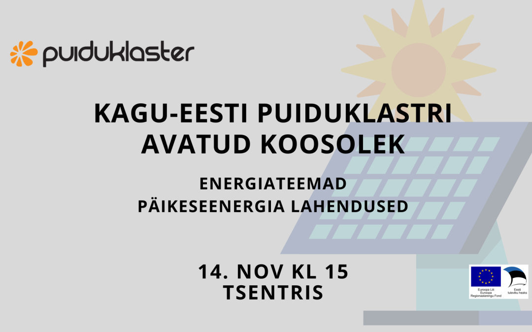 Puiduklastri avatud koosolek 14. nov. Energiateemad